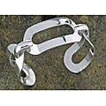 Sterling Silver Oval Rectangular Track Bracelet (Mexico)