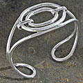 Sterling Silver Concentric Ovals Cuff (Mexico)