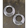 Sterling Silver Alligator Skin Motif Earrings (Mexico)