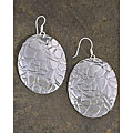 Sterling Silver Crocodile Skin Motif Earrings (Mexico)
