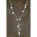 Sterling Silver Dangling Circles Drop Necklace (Mexico)