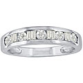 14k Gold 1/2ct TDW Round/ Baguette Diamond Band (I-J, SI1-SI2)