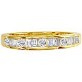 14k Gold 1/2ct TDW Round & Baguette Diamond Band