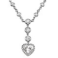 18k White Gold 3 1/4ct TDW Diamond Heart Necklace