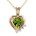 10k Yellow Gold Peridot Diamond Necklace