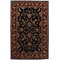 Hand-tufted Corola Black Wool Rug (5' x 8')
