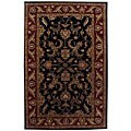 Hand-tufted Corola Black Wool Rug (8' x 10'6)