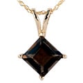 14k Yellow Gold Smokey Quartz Necklace
