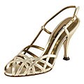 Dolce & Gabbana Light Gold Strappy Sling-Backs