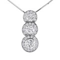14k White Gold 1 1/2ct TDW Diamond Pendant