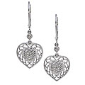 Sterling Silver 1/5ct TDW Diamond Heart Earring