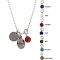 Charming Life 'Balance' Disk and Gem Charm Necklace