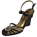 Dolce & Gabbana Embellished Black Satin Sandals