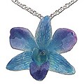 Blue for You Natural Orchid Necklace (Thailand)