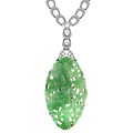 Platinum and Gold Antique Carved Jade Necklace