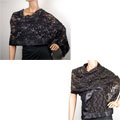 Symphony Designs Metallic Lace Evening Wrap