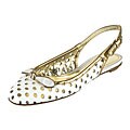 Dolce & Gabbana White Leather Sling Back Flat