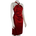 Donna Ricco Petite Twist Neck Halter Dress
