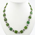 Green Chrysophrase & Silver Necklace