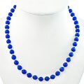 Silver Prussian Blue Tiger's Eye Necklace
