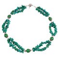 Silver-accented Teal Amazonite Necklace