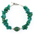 Silver-accented Teal Amazonite Bracelet