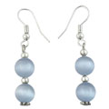 Dove Gray Tiger's Eye & Silver Earrings