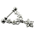Dangling Crystal Flower Body Jewelry (Case of 2)