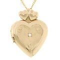 Gold-Filled Heart Diamond Locket Necklace