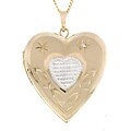 Gold-filled Two-tone Diamond Heart Locket Necklace