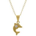 14k Gold Child's Dolphin Pendant