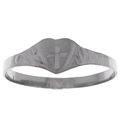 14k Child's Heart Ring with Cross