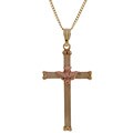 Goldfilled Pink Holy Spirit Cross w/ 18-inch Chain