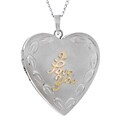 Sterling Silver I Love You Engraved Heart Locket
