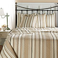 Jolie Latte Stripe Quilt Set