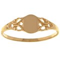 10k Yellow Gold Youth Signet Ring (Size 4)
