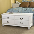 Windsor 4-drawer White Storage Bench
