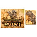 'Squirrel's Happy Welcome' Iron Welcome Sign (Mexico)