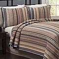 Blue Stripe Quilt Set