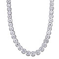 14k Gold Overlay Riviera CZ Diamoness Necklace