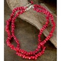 Double Strand Red Coral Necklace(USA)