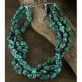 Triple Strand Turquoise Pebble Necklace (USA)