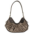 Celine Laurex Jacquard Logo Hobo with Leather Trim