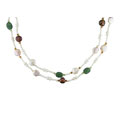 Cultured FW Pearl & Gemstone Endless Necklace