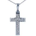 10k Gold 1/6ct TDW Diamond Cross Necklace (G-H, SI)