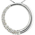 10k Gold 1/5ct TDW Diamond Circle Journey Necklace (K, I2-I3)
