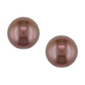 14k Gold Cultured FW Brown Pearl Earrings (9-10mm)