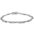 14k Gold Overlay Tennis CZ Diamoness Bracelet