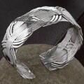 Sterling Silver X Basket Weave Cuff (Mexico)