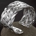 Sterling Silver Designer Basket Weave Cuff(Mexico)